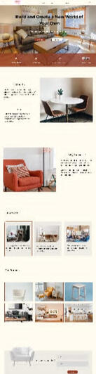 A furniture manufacturing landing page